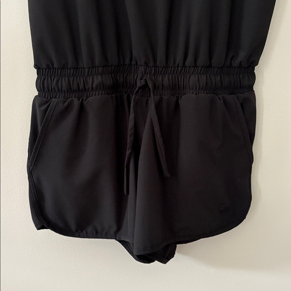 Albion Fit Romper Destination M Black Sporty Ruffle Sleeve Activewear Jumpsuit - Picture 7 of 13